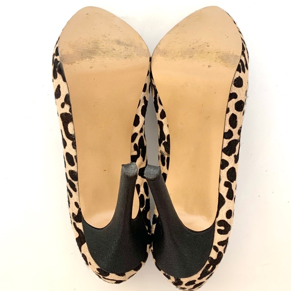 Dolce Vida Animal Print Calf Hair Leopard Print Heels Genuine Fur - Picture 6 of 6